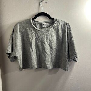 Tna Heather Grey Crop Tee L
